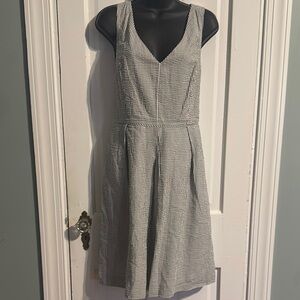J. Crew Gray Sleeveless V-Neck A-Line Midi Dress Size 12